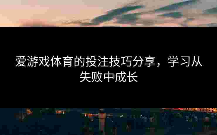 爱游戏体育的投注技巧分享，学习从失败中成长