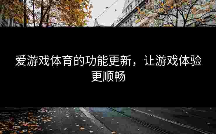 爱游戏体育的功能更新，让游戏体验更顺畅